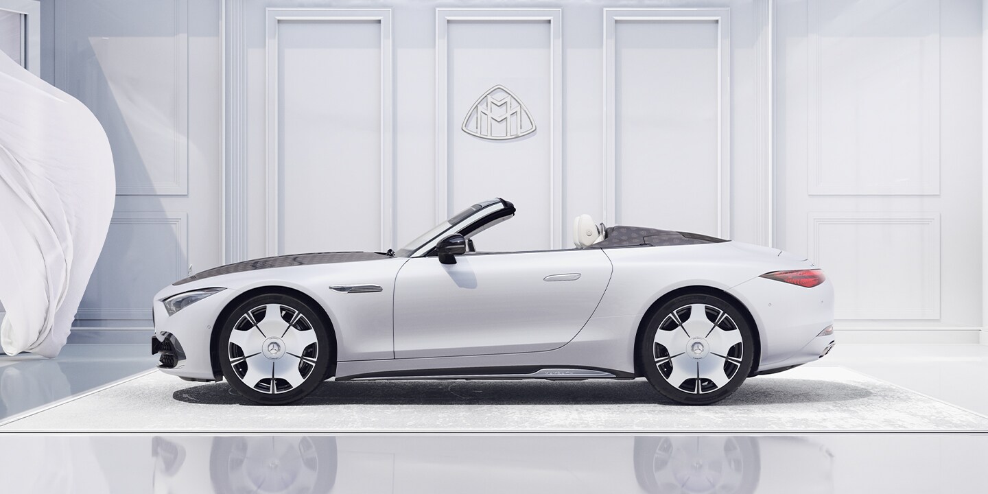 Mercedes-Maybach SL 680以醒目車頭和全新Maybach專屬保險桿迎向世界,展現優雅氣質。 Mercedes-Maybach SL 680以醒目車頭和全新Maybach專屬保險桿迎向世界,展現優雅氣質。